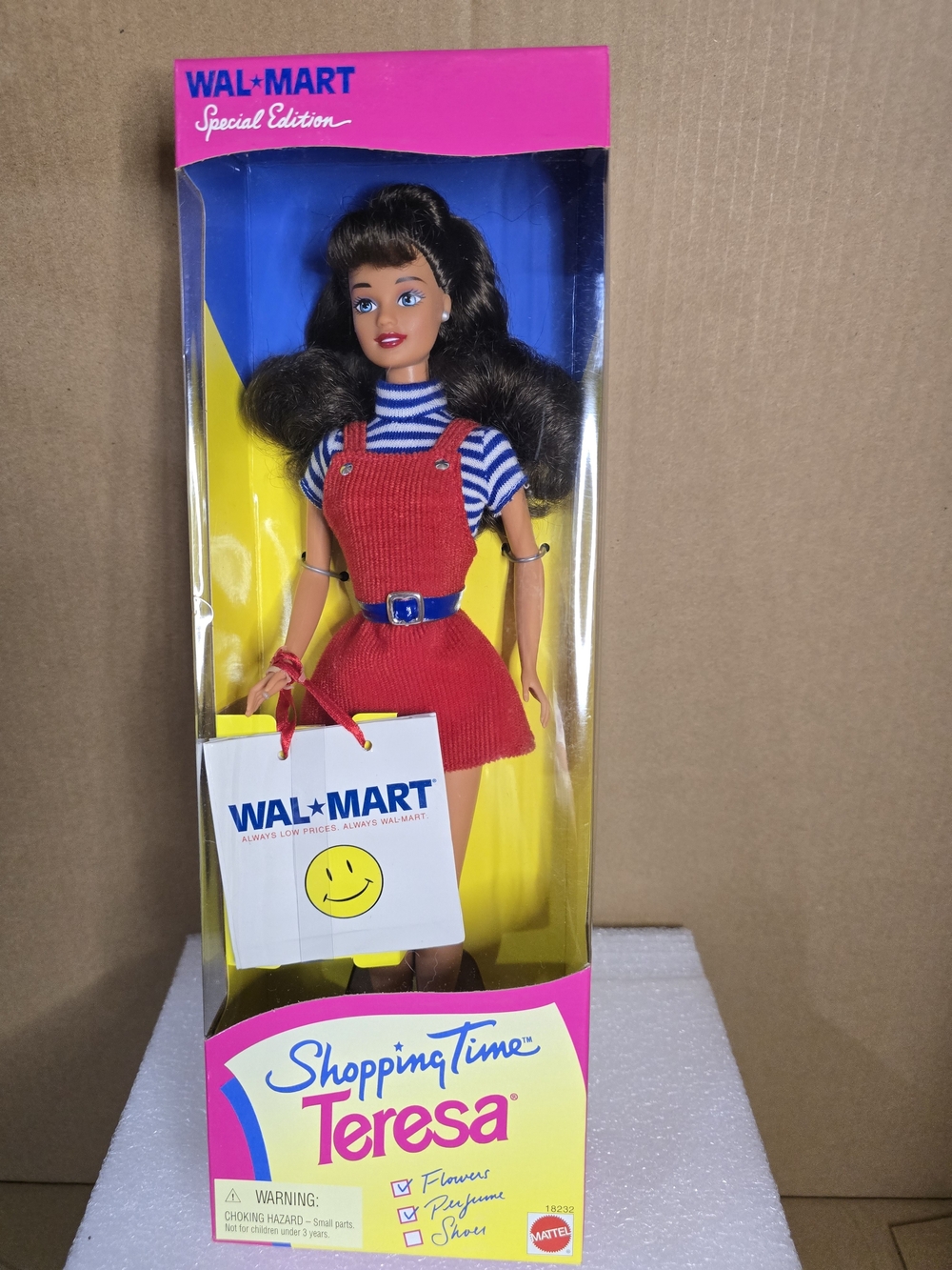 Barbie Shopping Time Teresa Doll in Red Dress with Blue Stripes